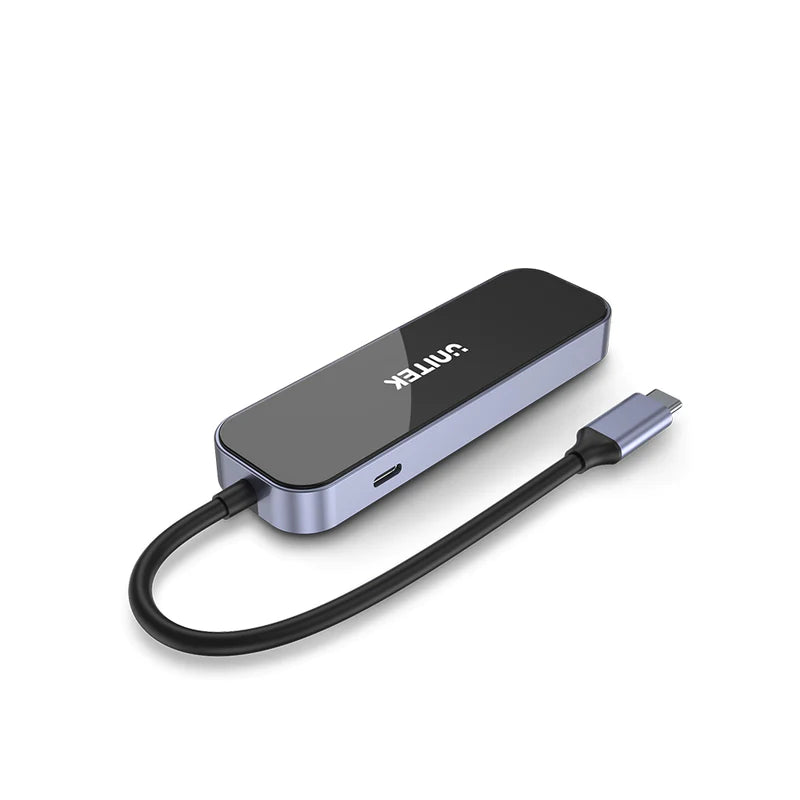 Unitek D1084A uHUB H6 Gloss 6-in-1 USB-C Ethernet Hub With HDMI and 100W Power Delivery Unitek D1084A uHUB H6 Gloss 6-in-1 USB-C Ethernet Hub With HDMI and 100W Power Delivery